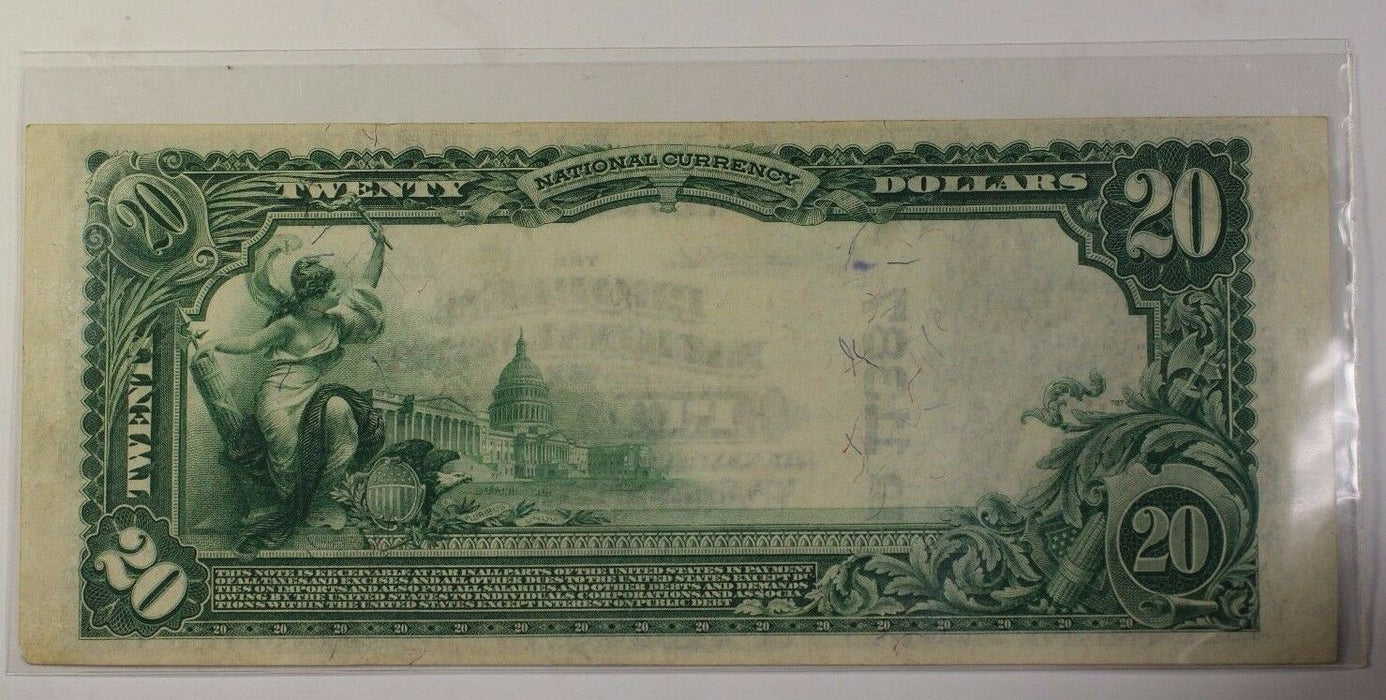 US $20 National Banknote Series 1902 Bank of Pulaski Virginia Serial #9012