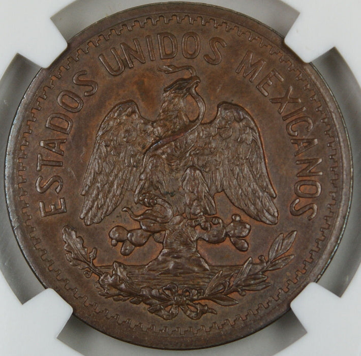 1935 MO Mexico 10 Centavos Bronze, NGC MS-64 BN