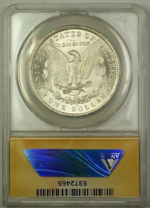 1884-O/O Over Mint Mark Morgan Silver Dollar $1 Coin ANACS MS-63 (1b)