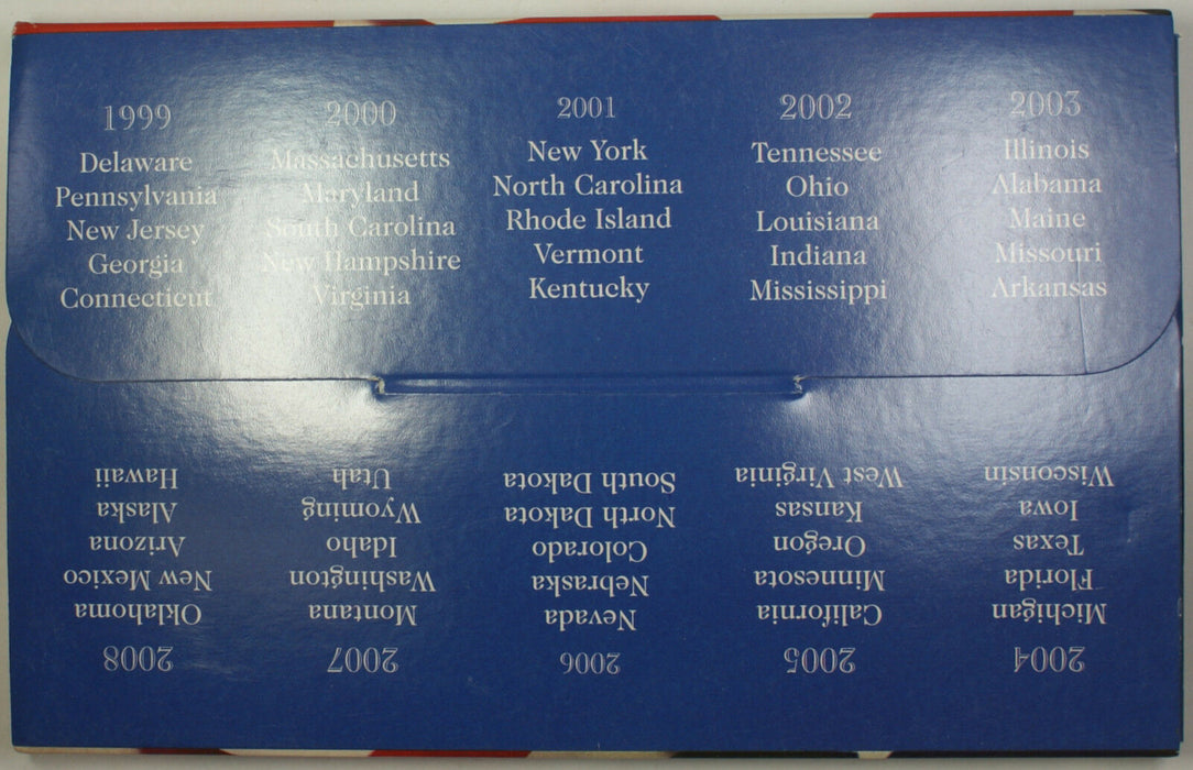 2003 Philadelphia Mint Edition State Quarter Collection 5 Quarter UNC Set