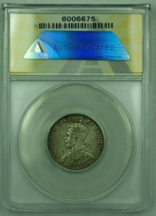 1911 Canada 25c 25 Cents Silver Coin ANACS VF-20 Details Environmental Damage