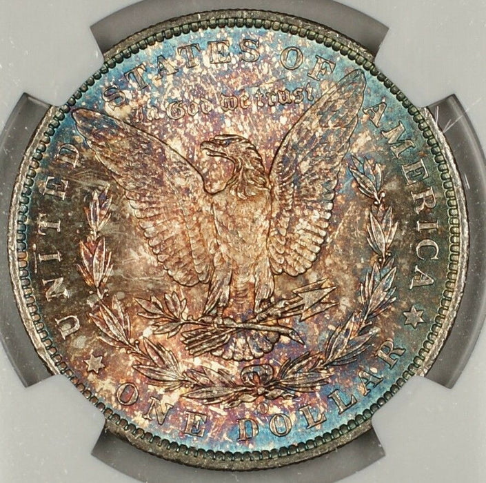 1885-O Morgan Silver Dollar $1 Coin NGC MS-63 Gorgeously Toned (11)