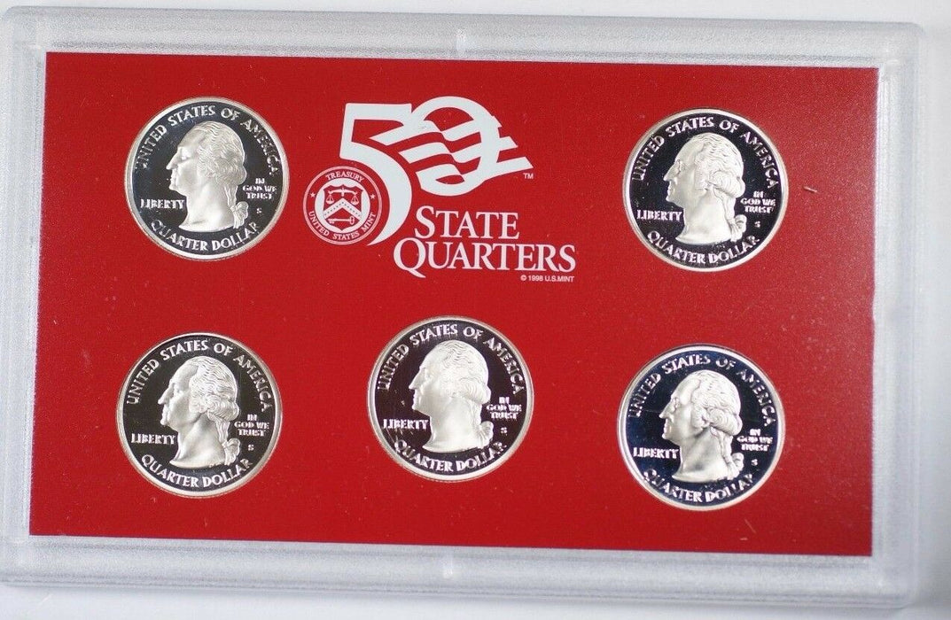 2004 US Mint Proof Silver Quarter Set Gem Coins In OGP w/ Box and COA