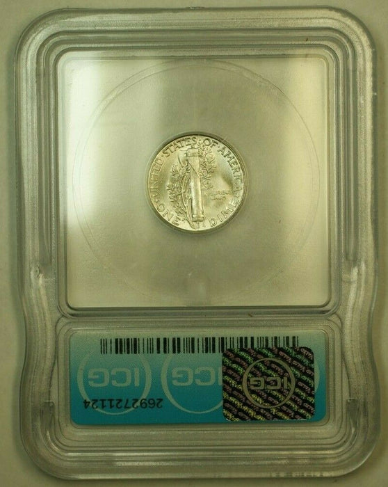 1945 Silver Mercury Dime 10c Coin ICG MS-65 V