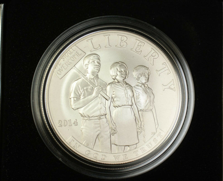 2014 Civil Rights Act of 1964 Commemorative Uncirculated Silver Dollar Coin OGP