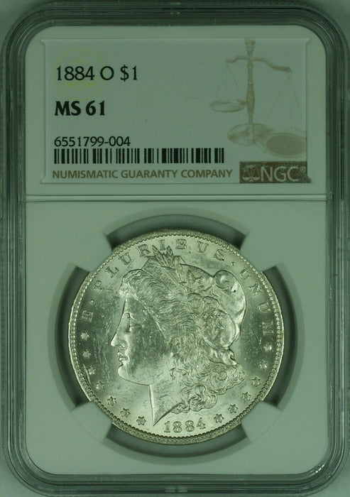 1884-O $1 Morgan Silver Dollar Coin NGC MS-61 Better Coin  (21C)