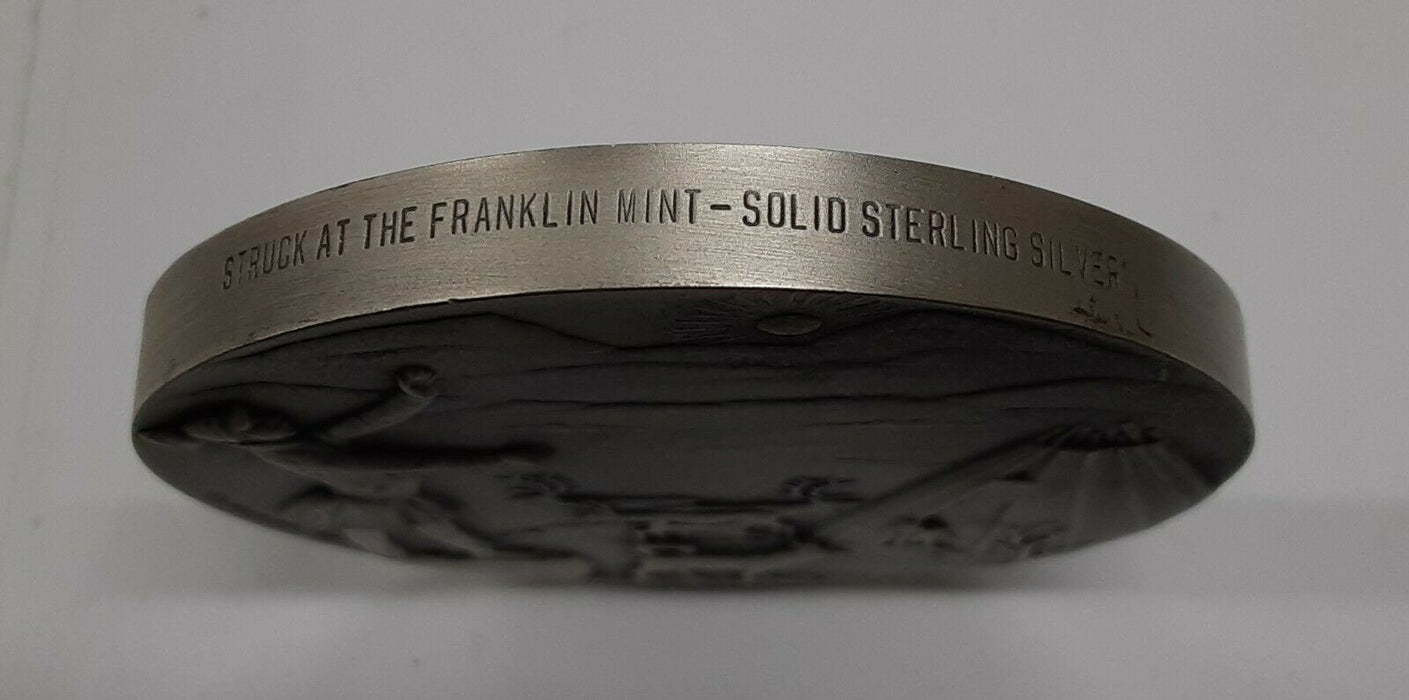 1972 Swedish Artist Leo Holmgren 6.543 Oz .925 Silver Medal by Franklin Mint