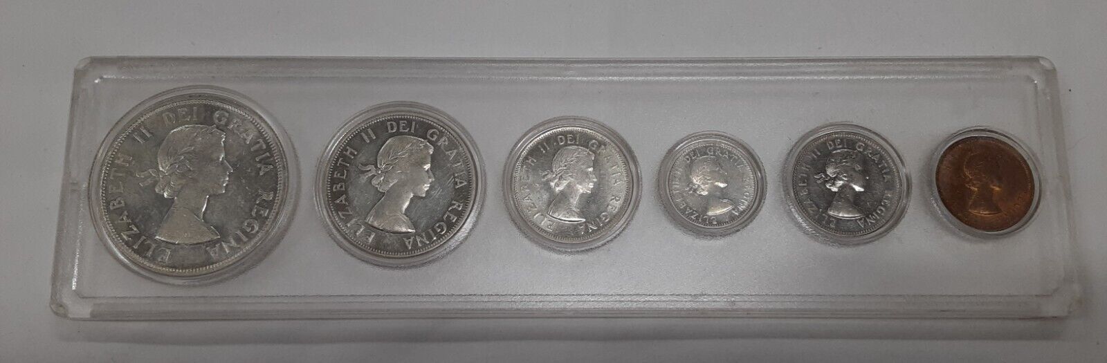1964 Canada 6 Coin Mint Set of Queen Elizabeth II BU in Whitman Holder