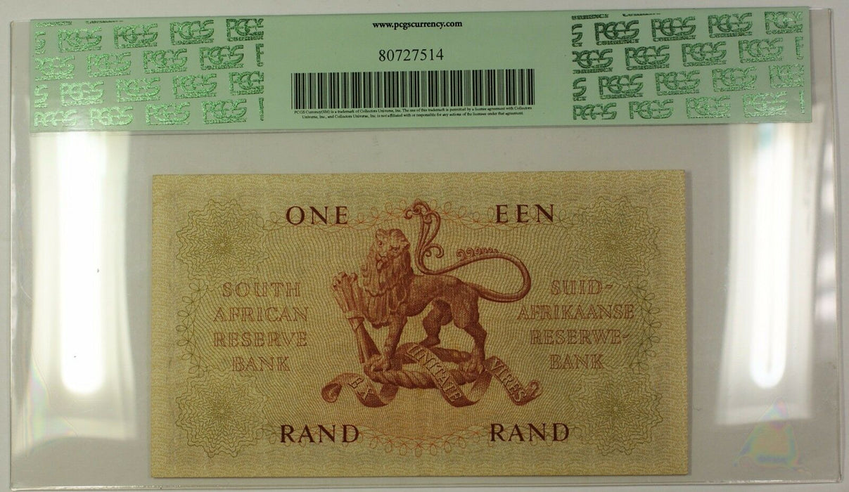 (1962-65) No Date South Africa 1 Rand Bank Note SCWPM# 103b PCGS VF-30 PPQ
