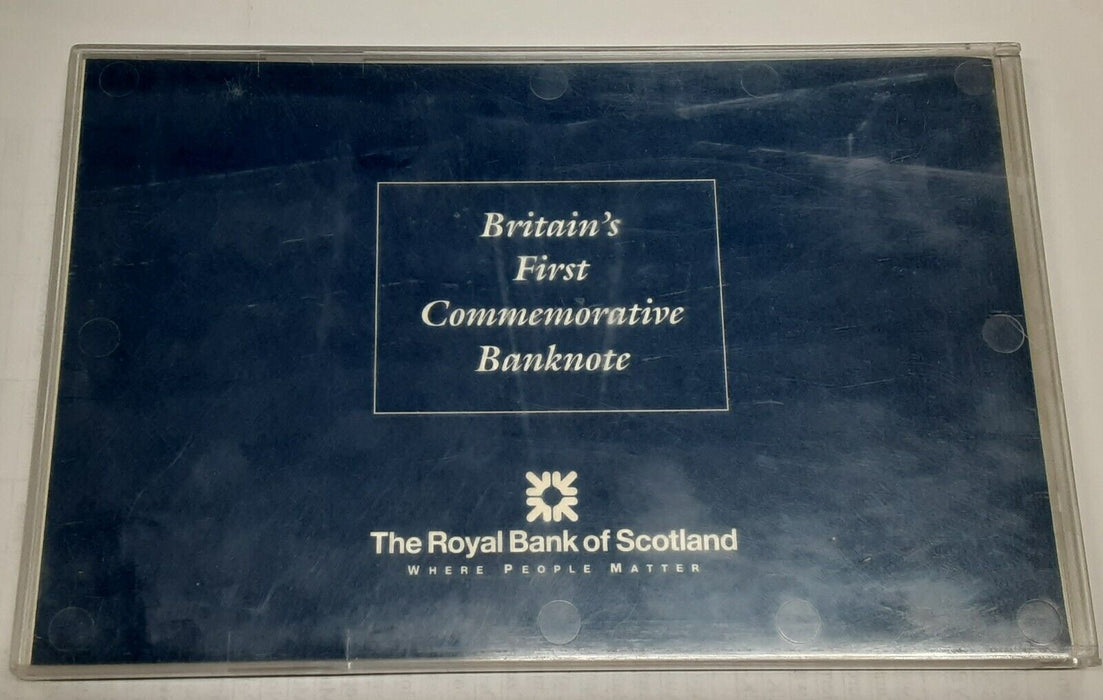 1992 Royal Bank of Scotland £1 One Pound Note Pick#351c CU in Plastic Case