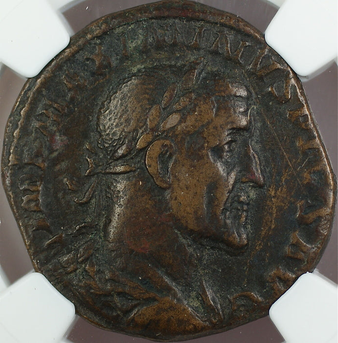 Maximinus I 235-238 AD, Bronze Sestertius, Roman Empire, NGC VF Ancient