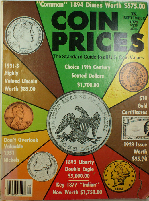 Coin Prices Magazine September 1979 Edition Issue #68