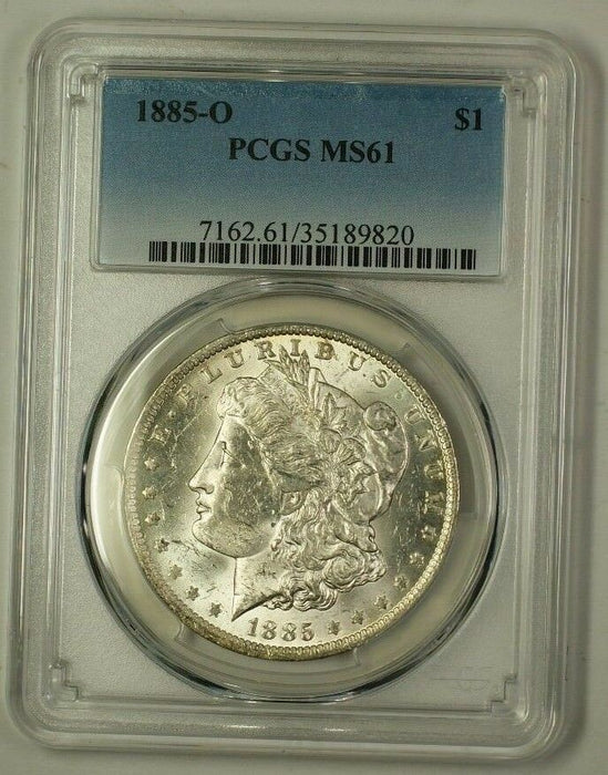 1885-O US Morgan Silver Dollar Coin $1 PCGS MS-61 (B) (18)