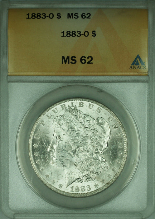 1883-O Morgan Silver Dollar $1 Coin ANACS MS-62