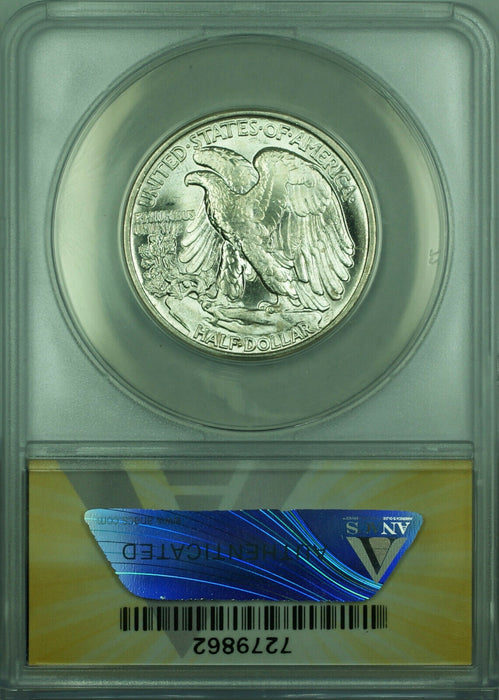 1942 Walking Liberty Silver Half Dollar 50c Coin ANACS MS-64 (F)
