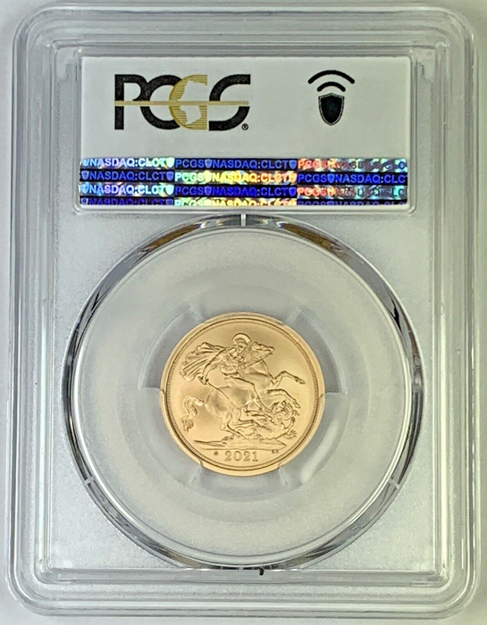 2021 Great Britain Gold Sovereign Coin PCGS MS 70-Queen 95th Birthday Privy (AN)