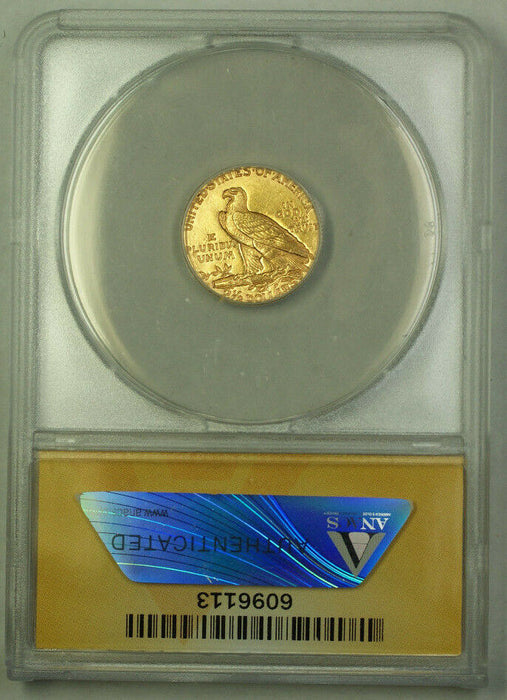 1925-D $2.50 Indian Quarter Eagle Gold Coin ANACS MS-60 Details Cleaned