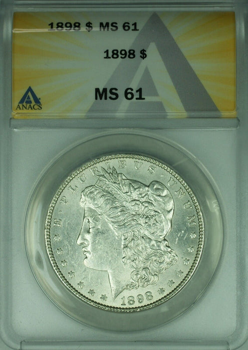 1898 Morgan Silver Dollar $1 Coin ANACS MS-61  (45)