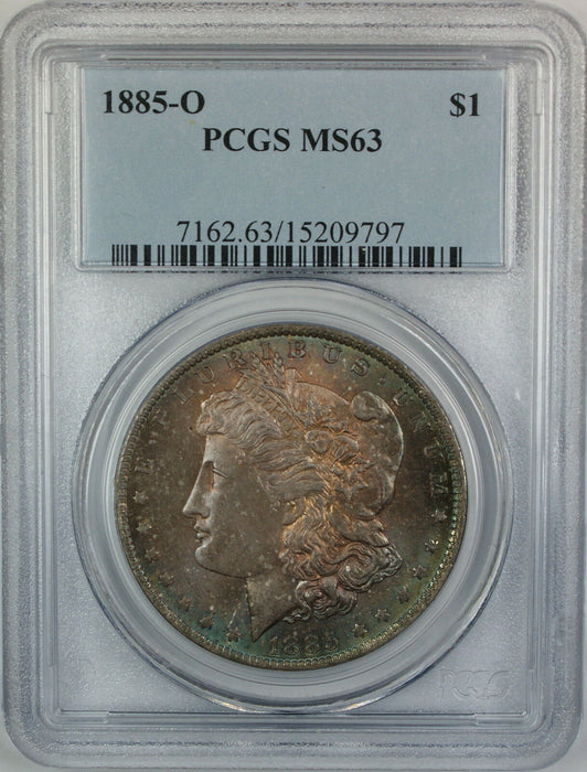 1885-O Morgan Silver Dollar, PCGS MS-63, Toned