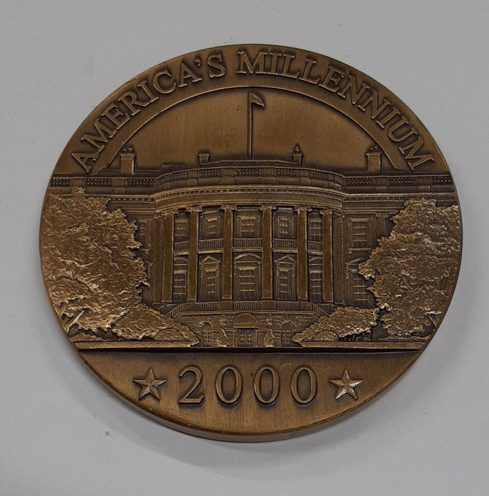 2000 America's Millennium 2.75 Inch Bronze Medal/Adams-McKinley-Clinton