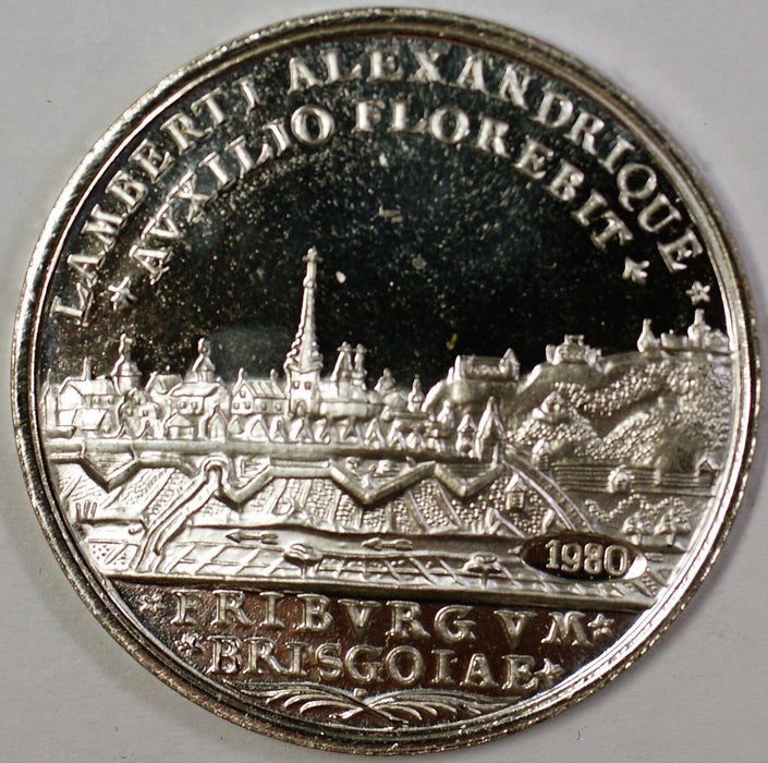 1980 Gem Proof Bank For Gemeinwirtschaft German Taler Lambertas Silver Medal