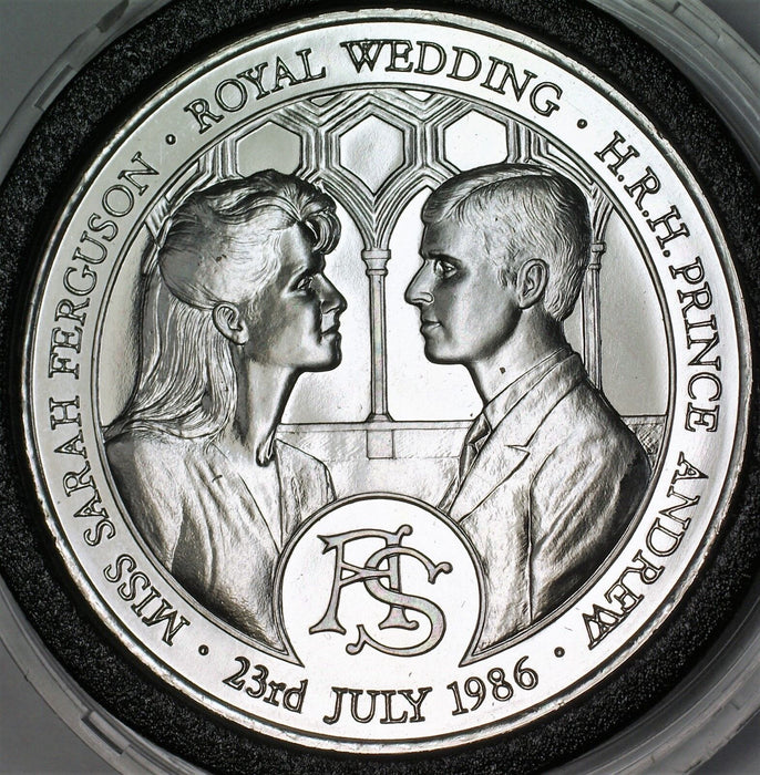1986 Royal Wedding Prince Andrew & Sarah Ferguson Westminster Abbey Silver Medal