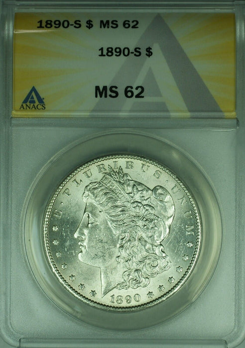 1890-S Morgan Silver Dollar S$1 ANACS MS-62   (26)