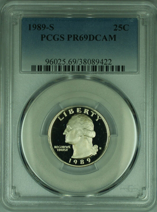 1989-S Washington Clad Proof Quarter 25c PCGS PR69DCAM