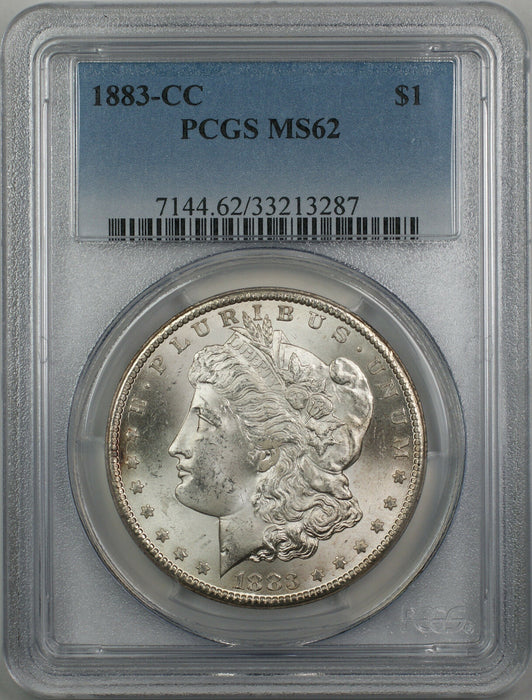 1883-CC Morgan Silver Dollar $1 Coin PCGS MS 62 (Better Coin 12-C)