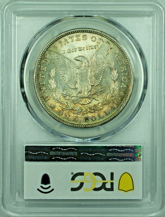 1889 Morgan Silver Dollar Toned PCGS MS 62+ C 47