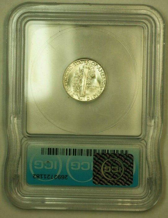 1945 Silver Mercury Dime 10c Coin ICG MS-65 JJJ