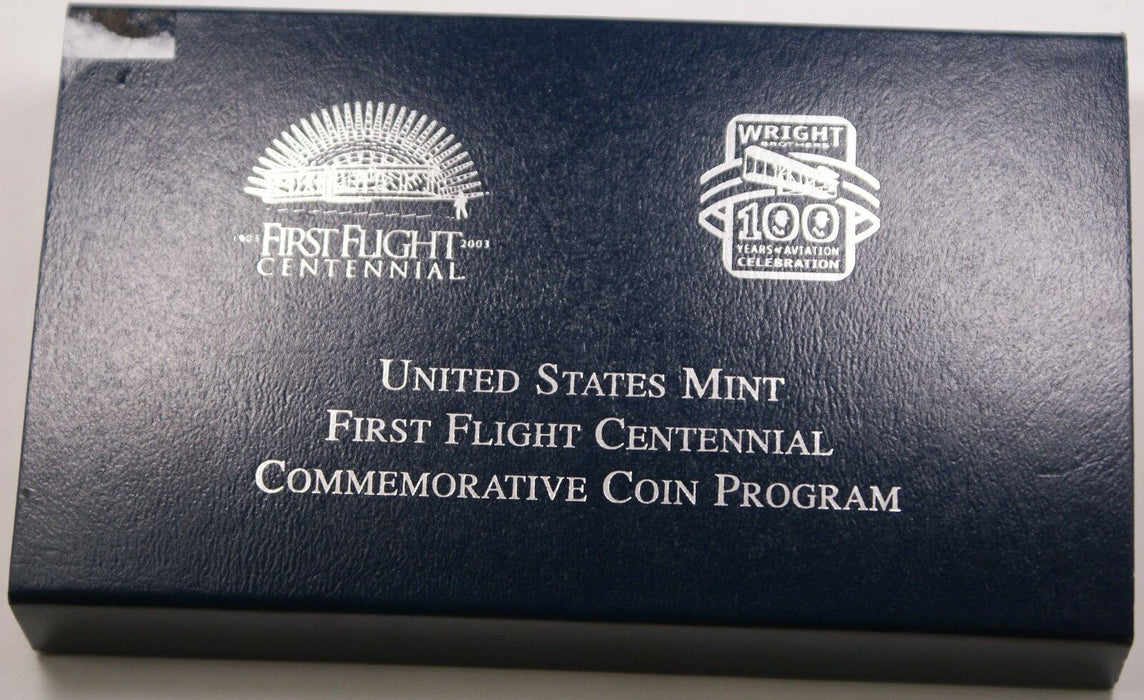 2003 First Flight Centennial Silver Dollar UNC Commem Coin in Mint Packaging