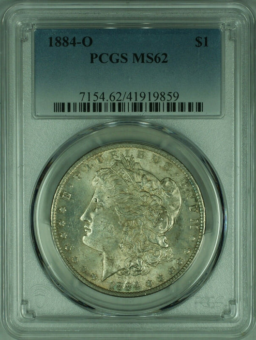 1884-O Morgan Silver Dollar S$1 PCGS MS-62 Lightly Toned  (35B)