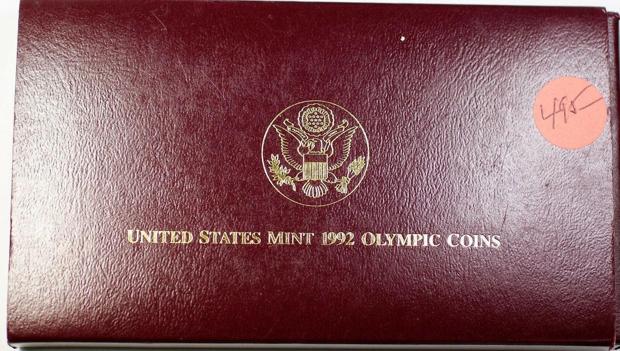 1992-W & S Gold $5 Silver $1 50 Cents Olympic Commem 3 Coin Proof Set in OGP