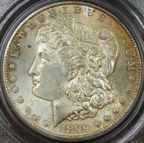 1899-O Morgan Silver Dollar Coin, PCGS MS-63 Toned