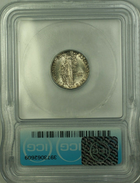 1939 Silver Mercury Dime 10c Coin ICG MS-65 Toned GEM BU (C)