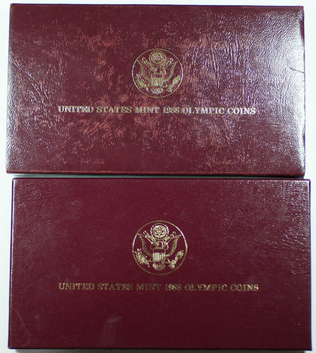1988-W United State Olympic Commemorative $5 Gold UNC Coin, Box & COA