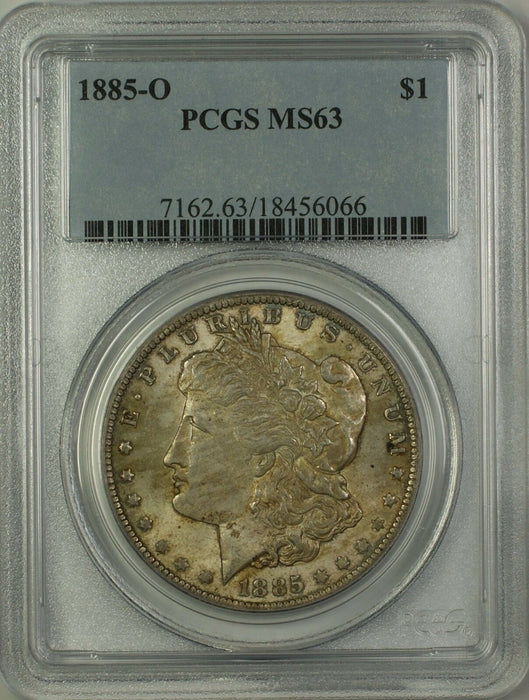 1885-O Morgan Silver Dollar $1 Coin PCGS MS-63 Toned Choice BU TW