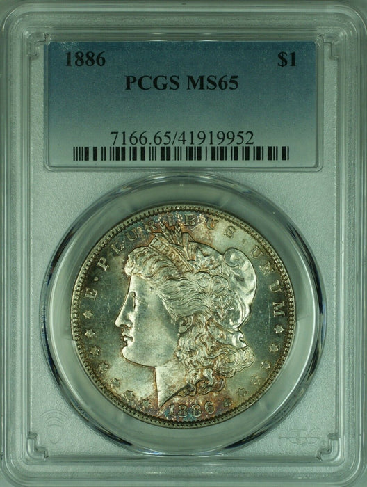 1886 Morgan Silver Dollar S$1 PCGS MS-65 Toned  (35)