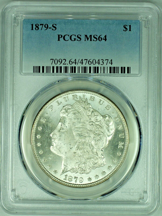 1879-S Morgan Silver Dollar Blast white PCGS MS 64 47