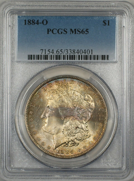 1884-O Morgan Silver Dollar $1 Coin PCGS MS-65 Nicely Toned Gem (11)