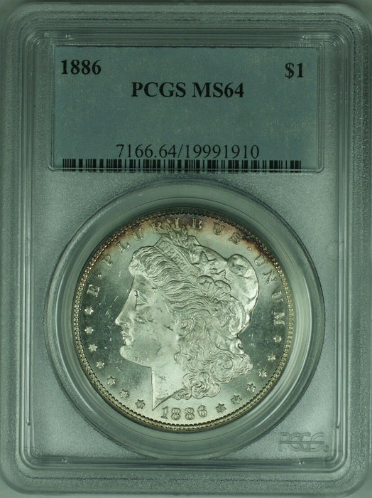 1886 Morgan Silver Dollar Coin $1 PCGS MS64 Semi Proof-Like (32 H)