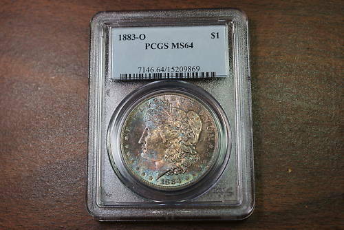 1883-O Morgan Silver Dollar Coin, PCGS MS-64 Toned