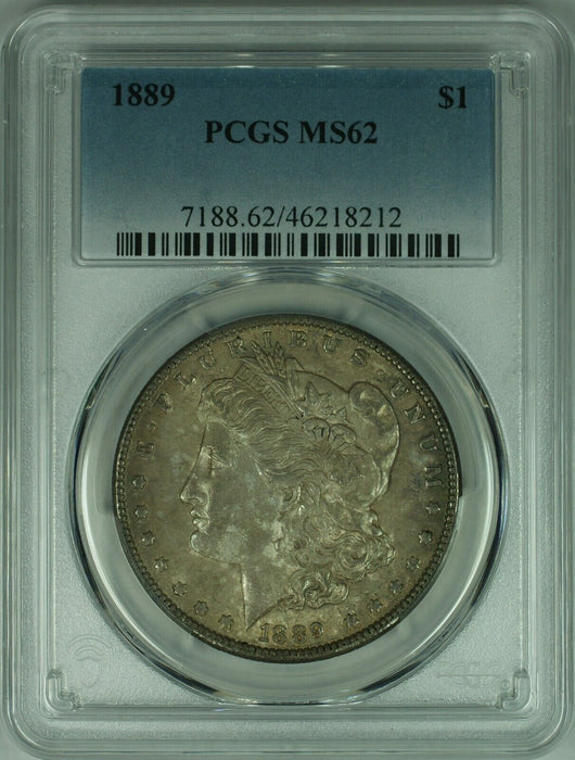 1889 Morgan Silver Dollar Coin PCGS MS-62 With Toning  (47C)