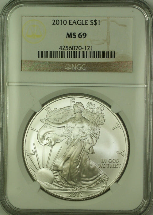 2010 American Silver Eagle ASE $1 Coin NGC MS-69 GEM BU