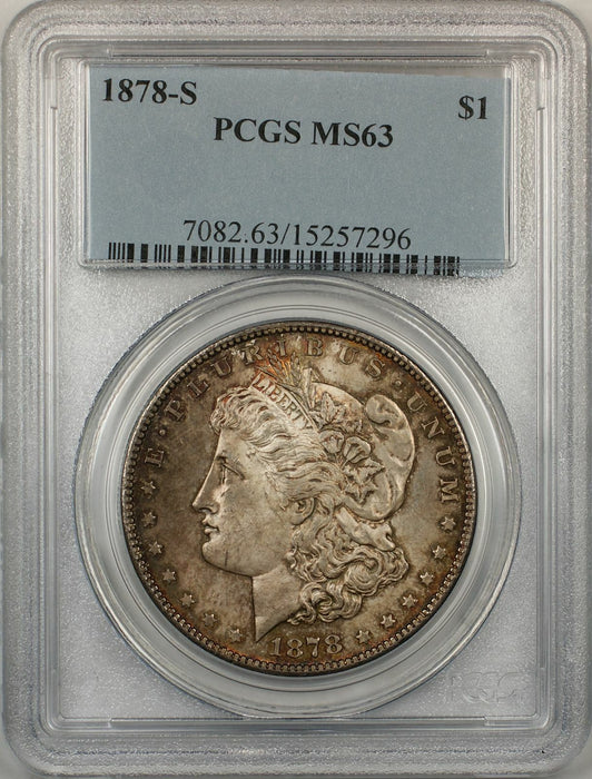 1878-S Morgan Silver Dollar Coin $1 PCGS MS-63 (8D)