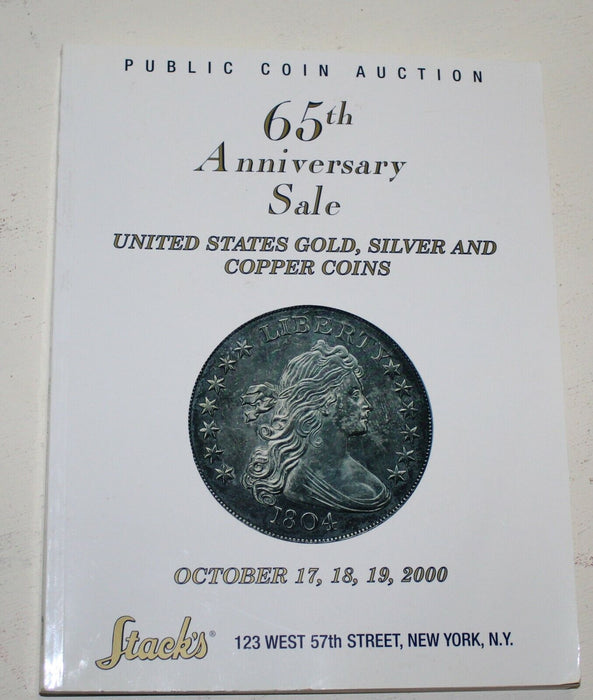 October 2000 Stack's Public Coin Auction Catalog 65th Anniversary WW6A