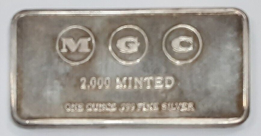 Vintage MGC .999 Silver 1 Troy Oz Bar 1973 World Series  SB32