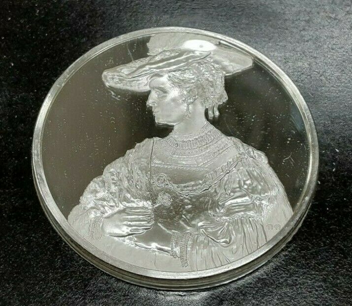 Franklin Mint Genius/Rembrandt PR .925 Silver Medal-Portrait of Saskia in Card