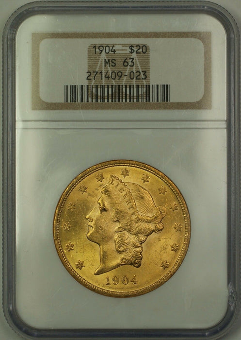 1904 $20 Liberty Double Eagle Gold Coin NGC MS-63